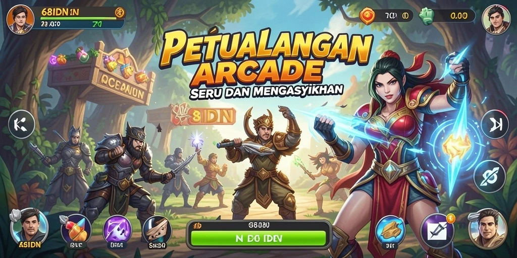 Screenshot 68IDN yang menampilkan momen seru gameplay Arcade.