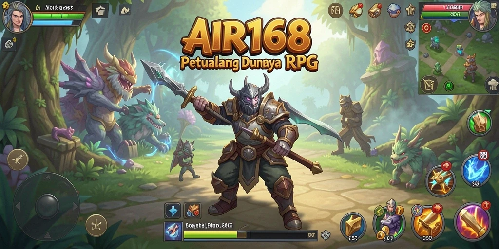 Screenshot gameplay AIR168 menampilkan pertarungan epik dan karakter ikonik.