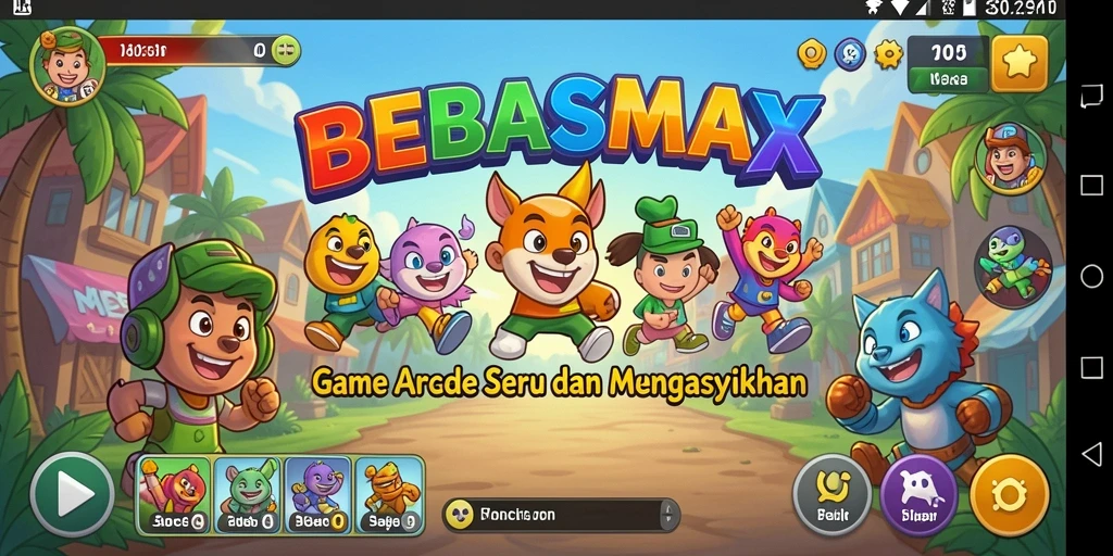 Tangkapan layar gameplay <strong>BEBASMAX</strong> yang menarik dan penuh warna.