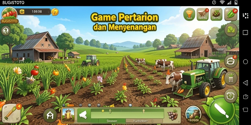 Gameplay menanam dan merawat tanaman dengan indah di BUGISTOTO.