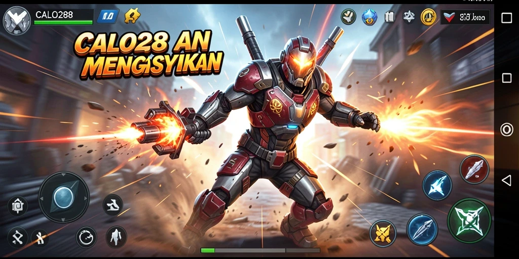 Screenshot gameplay CALO288 yang menampilkan aksi mendebarkan dalam pertempuran.