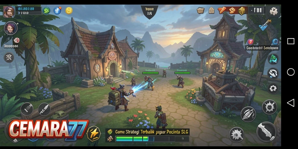 Screenshot gameplay CEMARA77 dengan aksi strategi yang mendebarkan.
