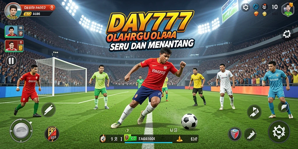 Tampilan gameplay DAY777 yang menampilkan aksi olahraga yang mendebarkan.