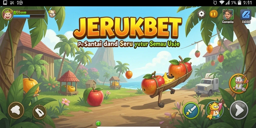 Tampilan gameplay menarik dari JERUKBET yang penuh warna.