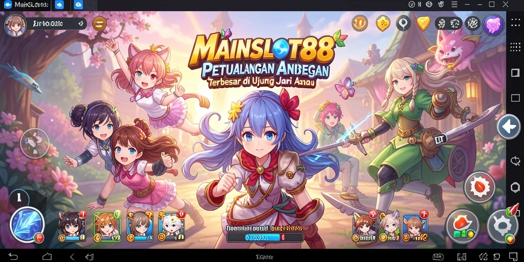 Screenshot gameplay MAINSLOT88 menampilkan karakter anime dalam aksi.