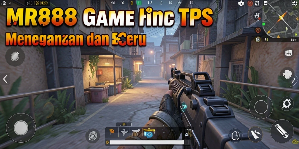 Screenshot gameplay MR888 menampilkan aksi mendebarkan dalam TPS.
