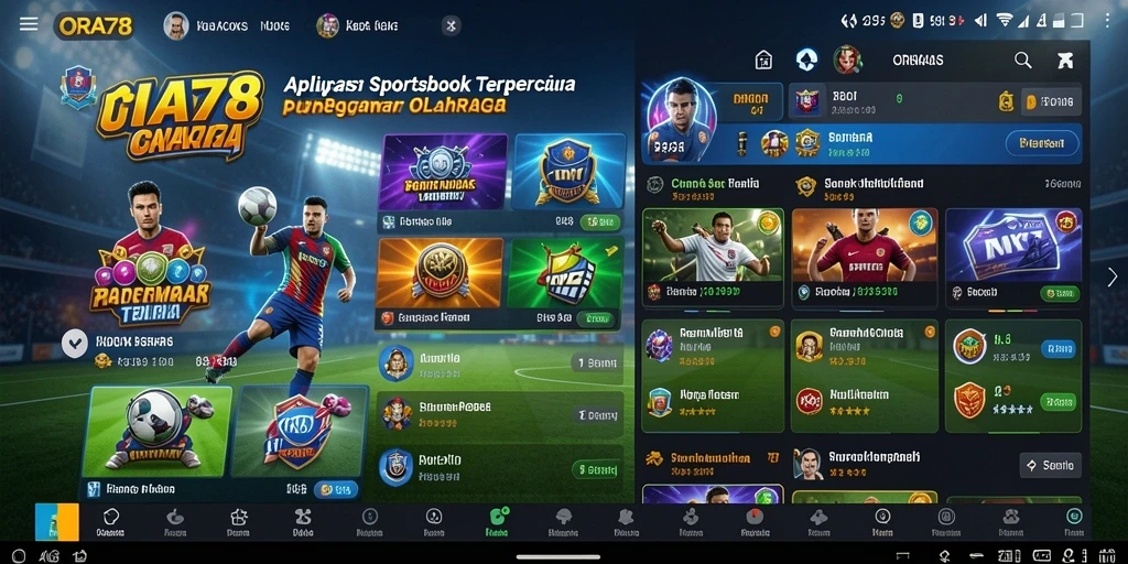 Tampilan gameplay taruhan olahraga aplikasi ORA78 yang menarik.