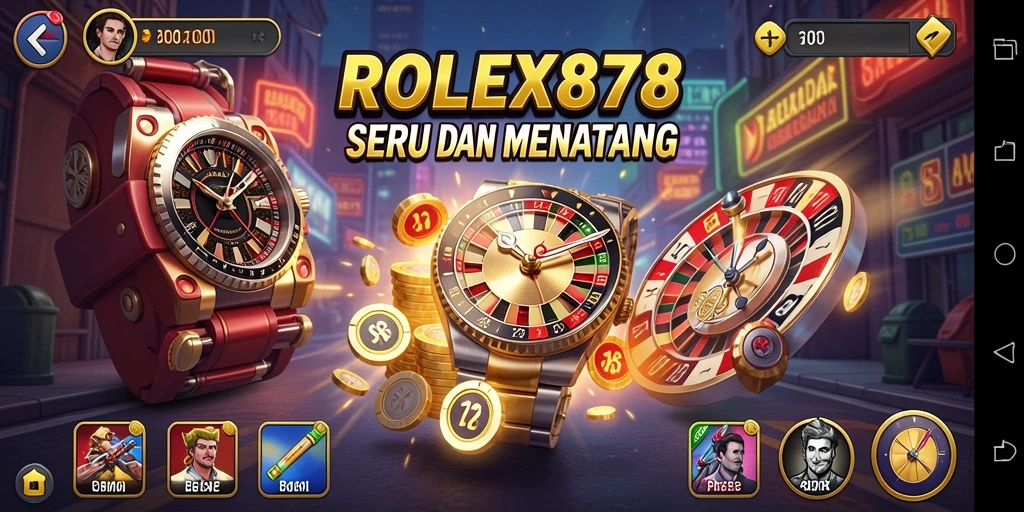 Tampilan permainan Arcade yang menantang dan menyenangkan di ROLEX878.