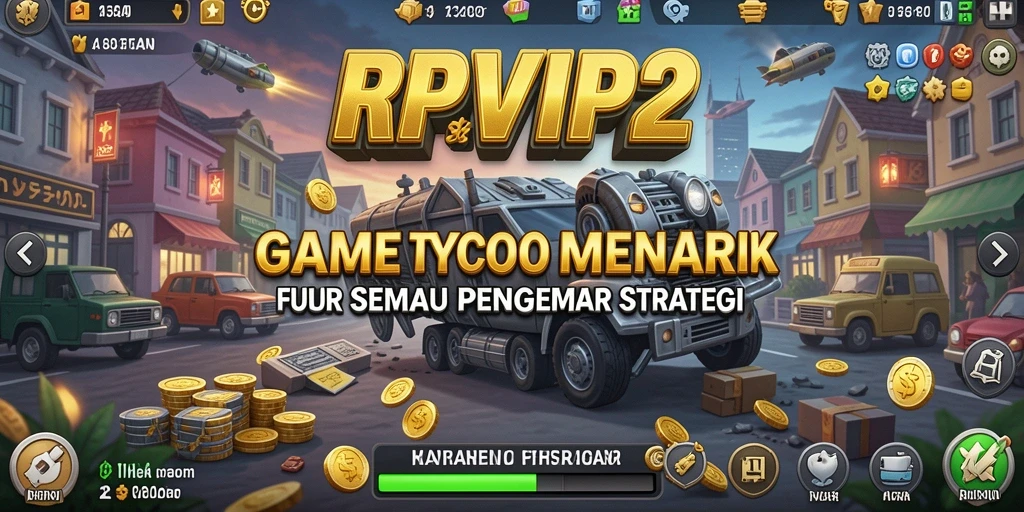 Menampilkan gameplay seru RPVIP2 dengan manajemen bisnis yang strategis.