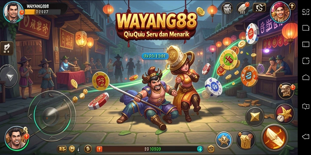 Tampilan gameplay QiuQiu yang memukau dan interaktif.