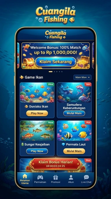 Antarmuka pengguna cuangila yang sederhana dan mudah dinavigasi.